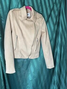 BB Dakota Tan Faux Suede Moto Jacket